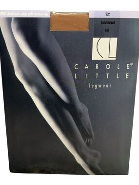 Vintage Carole Kettle Legwear Ultra Bare Control Top Pantyhose Tall Sandalwood